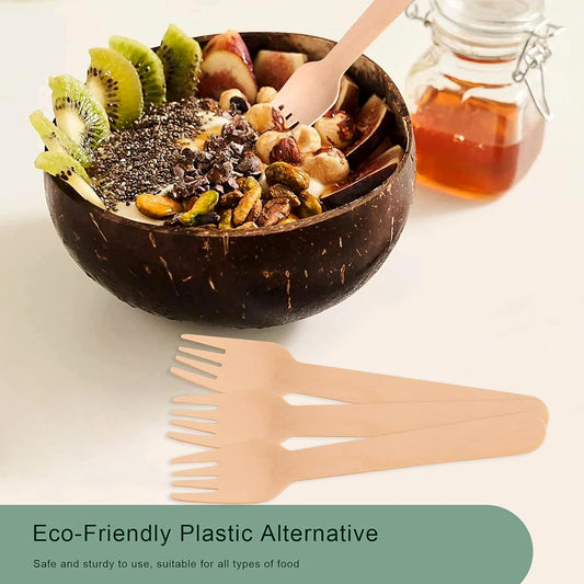 Freshee 160mm Wooden Fork 30 Pcs Pack