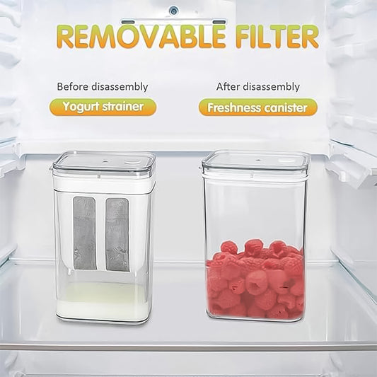 2 In 1 Multifunctional Yogurt Strainer With Storage Container 1100 Ml (1 Set)