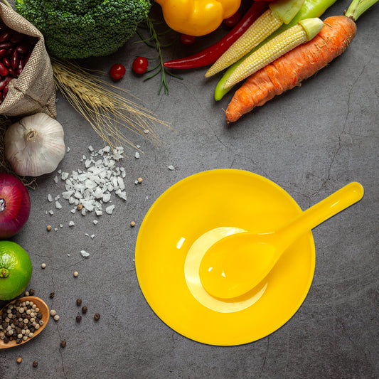 Soup Bowl Spoon Set Plastic For Kitchen Home Use