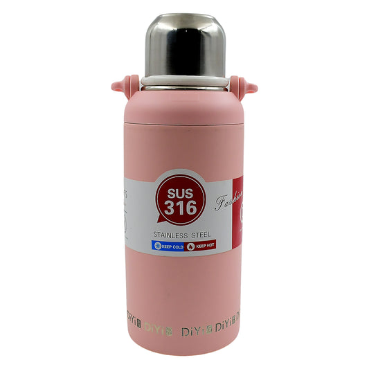 Stainless Steel Tumblers 316 Stainless Steel Vacuum Insulated Cup Bottle Portable Travel Kettle Water Bottle With Handle Outdoor Large Capacity Sports Kettle Cups Bottle (1300 Ml)