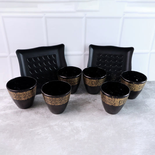 2 Bowl 6 Glass Snake Set ( 8 Pc Set )