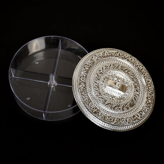 Round Smiley Multi Purpose 4 Compartment Box For Home Kitchen Use