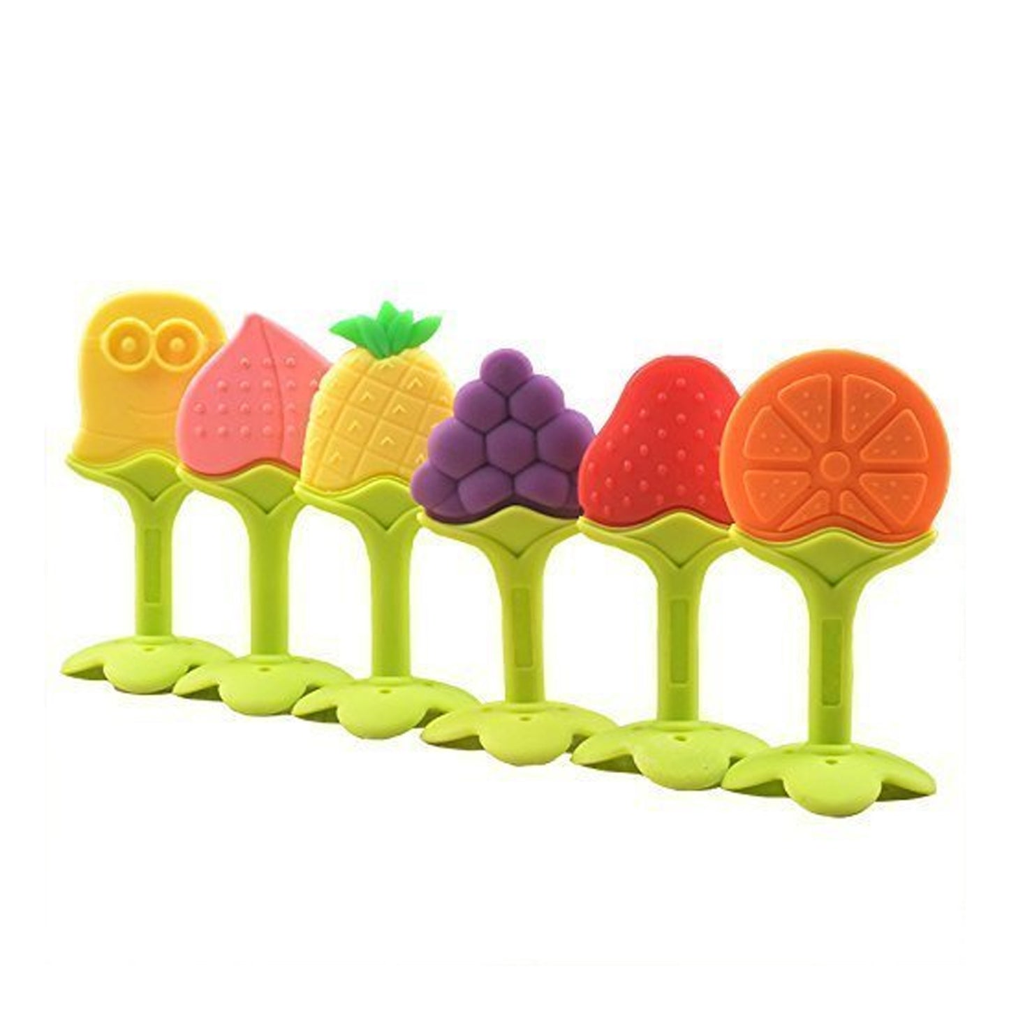 Silicone Fruit Shape Teether Toy Food Grade Silicon Teether Use For Baby  Toddlers  Infants  Children