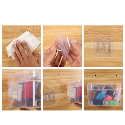 Adhesive Plastic Wall Hooks Heavy Duty Hooks ( 1 Pair )