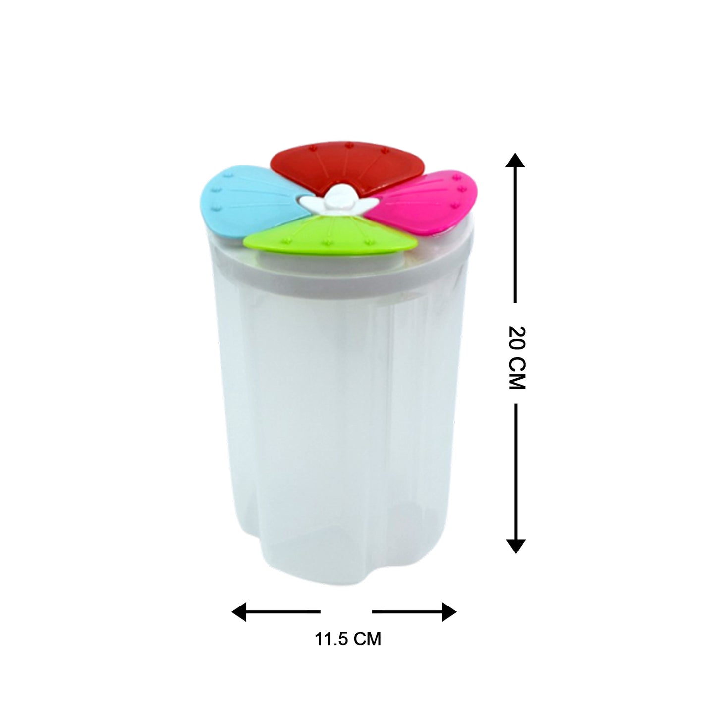4 Section Storage Containers Airtight Transparent Food Plastic Storage Container