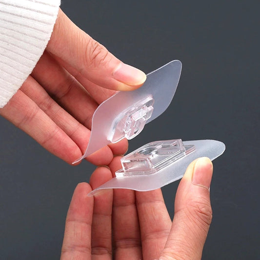 Adhesive Plastic Wall Hooks Heavy Duty Hooks ( 1 Pair )