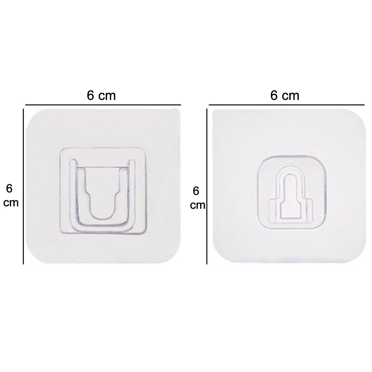 Adhesive Plastic Wall Hooks Heavy Duty Hooks ( 1 Pair )