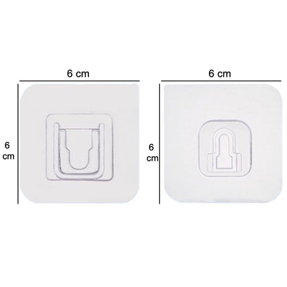 Adhesive Plastic Wall Hooks Heavy Duty Hooks ( 1 Pair )