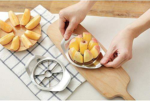 Stainless Steel Apple Cutterslicer With 8 Blades And Handle