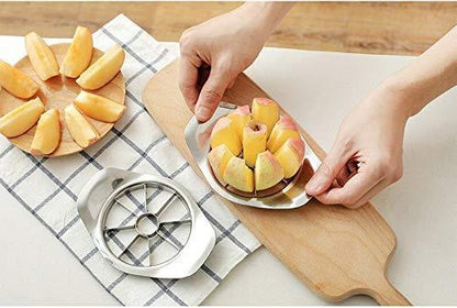 Stainless Steel Apple Cutterslicer With 8 Blades And Handle