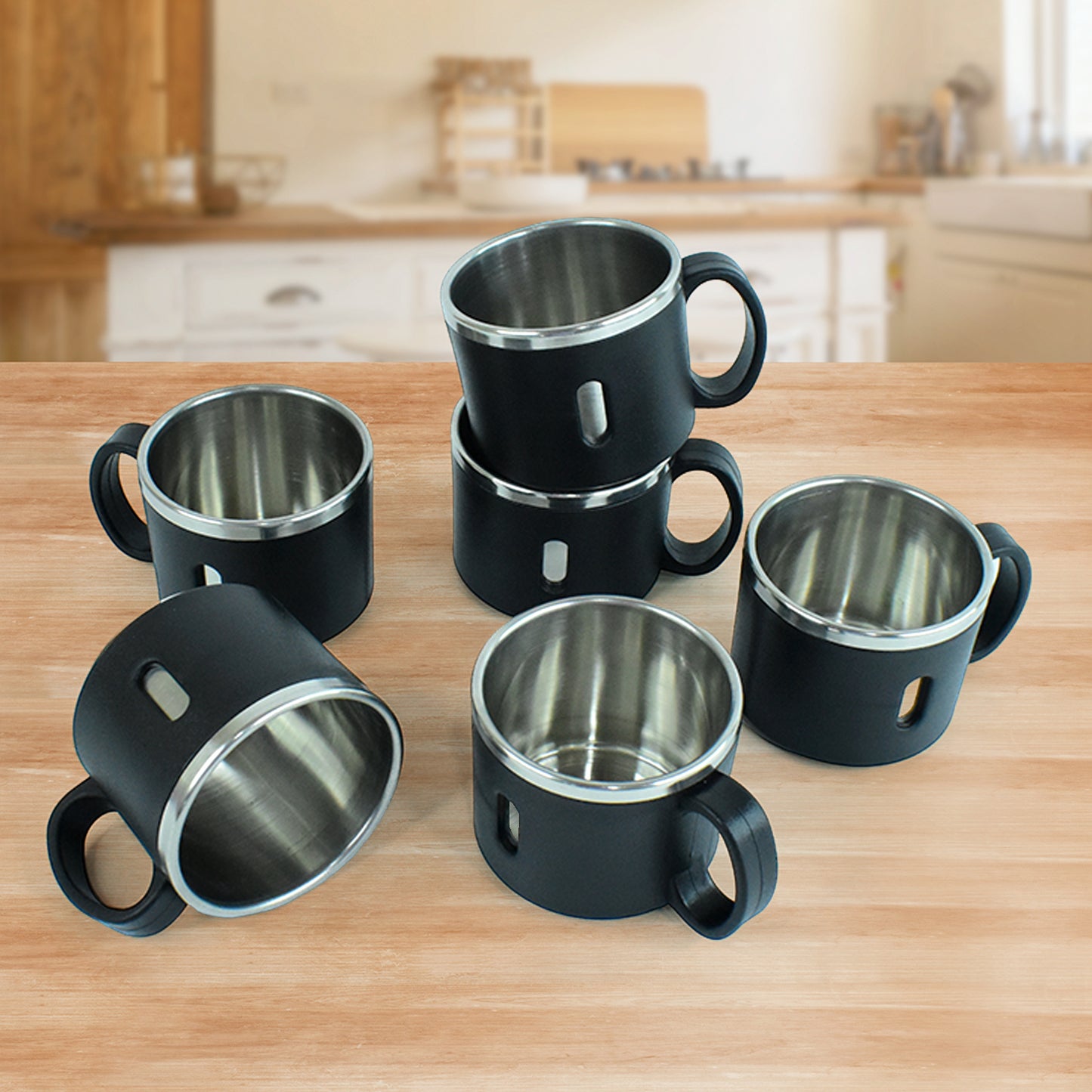 Apex Stainless Steel Desk Mug (6 Pc)