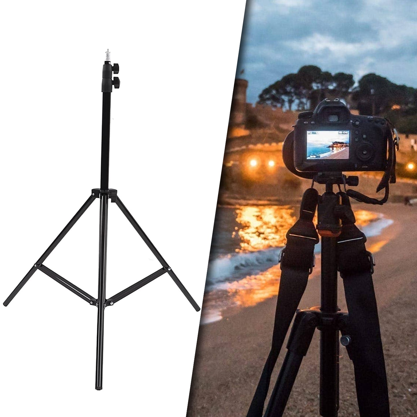 Professional Tripod With Multipurpose Head For Low Level Shooting Panning For All Dslr Camera
