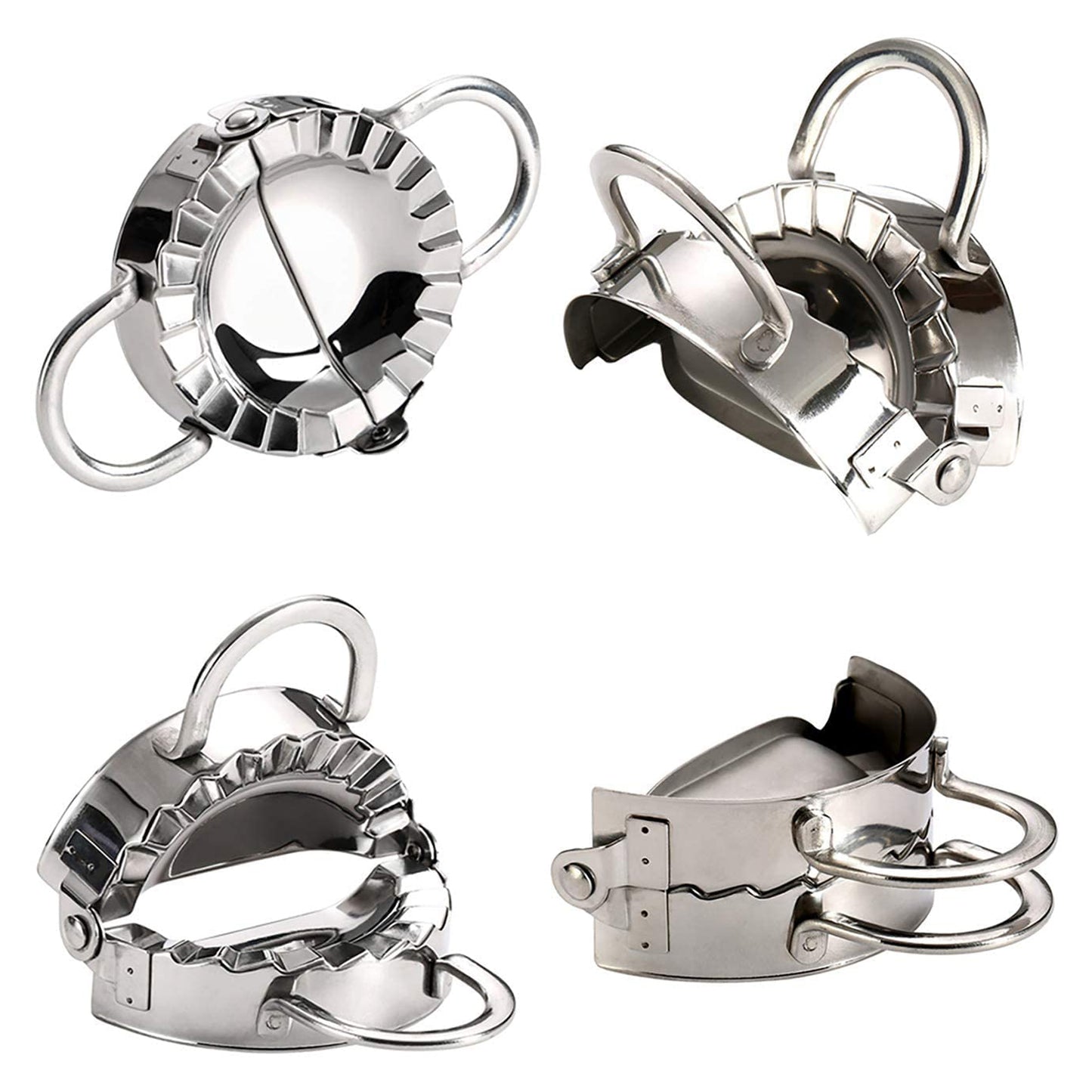 Stainless Steel Dumpling Maker Dough Cutter Pie Mold Tool.