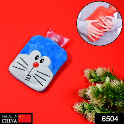 Doremon Small Hot Water Bag With Cover For Pain Relief Neck Shoulder Pain And Hand Feet Warmer Menstrual Cramps.