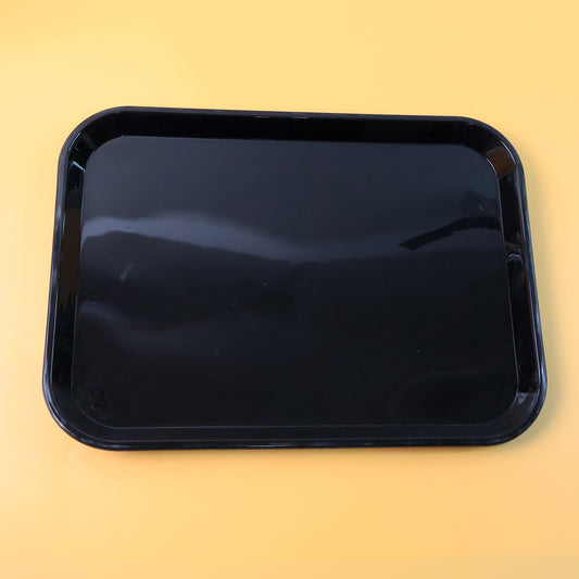 Plastic Serving Tray  Plate  40  30 Cm (1 Pc  Black)