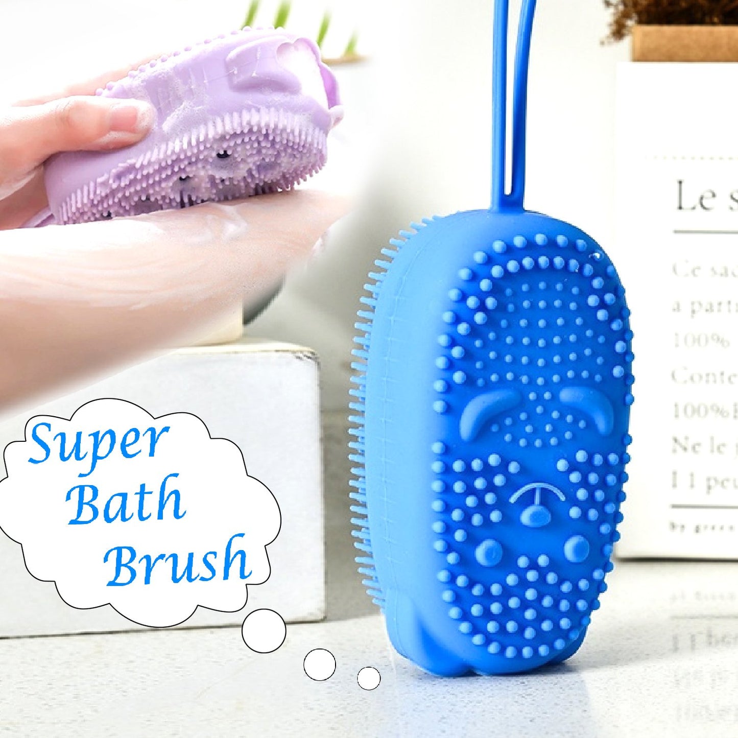 Silicone Bubble Bath Spa Super Soft Body Scrubbing Brush