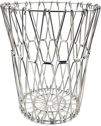 Multipurpose Fruit Basket Stainless Steel Wire Bowl Foldable Basket For Vegetable  Fruits  Dining