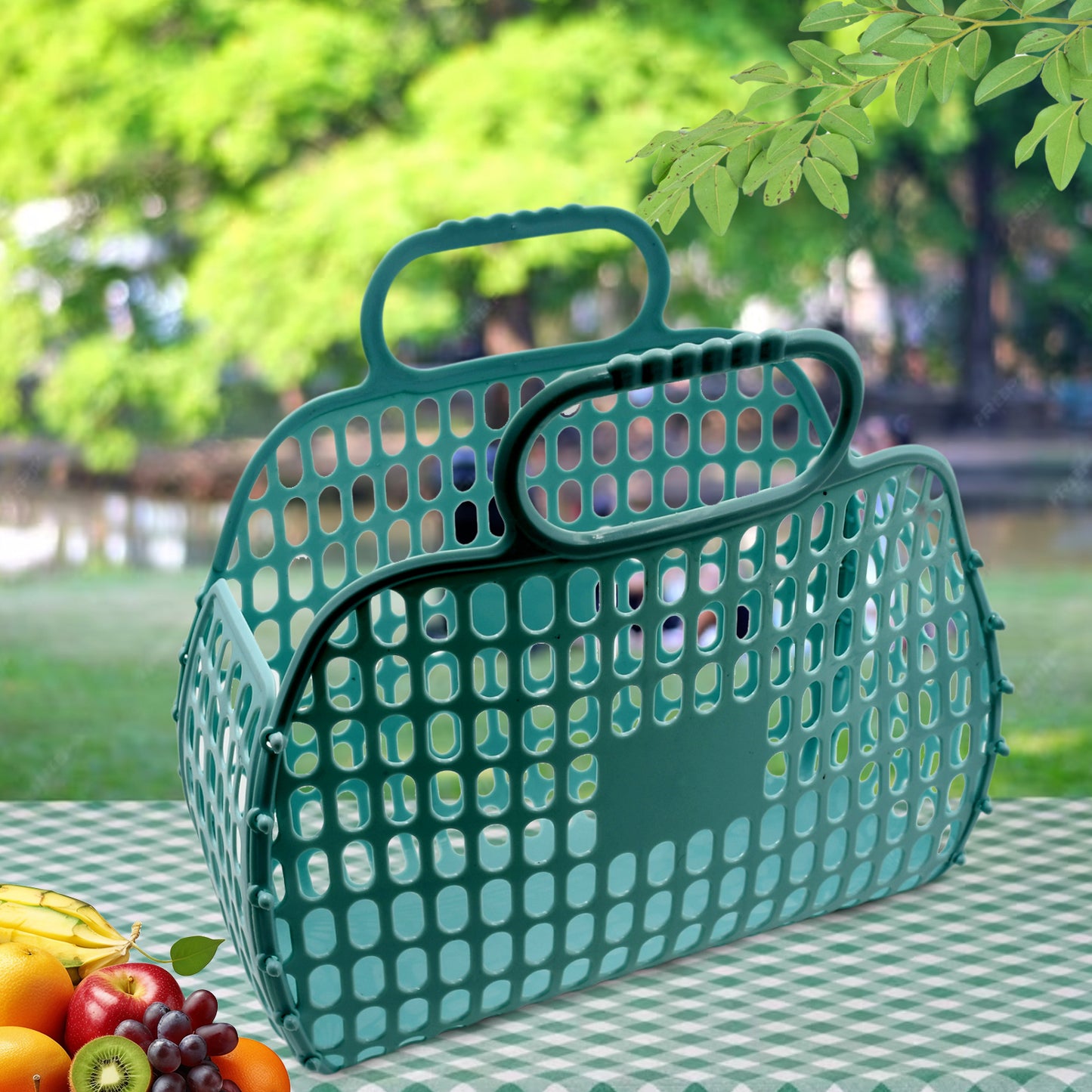 Grocery Vegetable Foldable Smiley Non-woven Fabric Shopping Bag