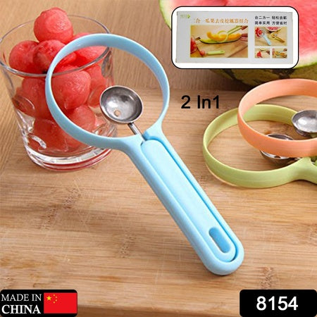 2 In 1 Kitchen Tool - Soft Fruit Peeler And Baller - Avocado Papaya Watermelon Honey Dew - Kitchen Gadget Tool (1 Pc)
