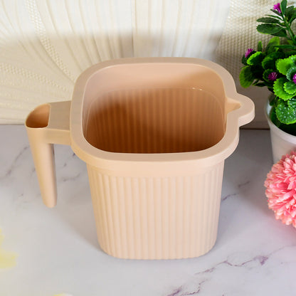 Plastic Square Bath Water Mug (1 Pc  1000 Ml  Mix Color)