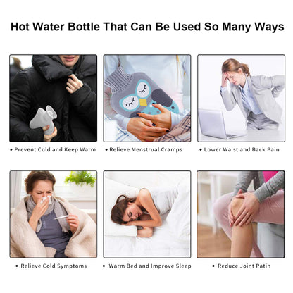 Doremon Small Hot Water Bag With Cover For Pain Relief Neck Shoulder Pain And Hand Feet Warmer Menstrual Cramps.