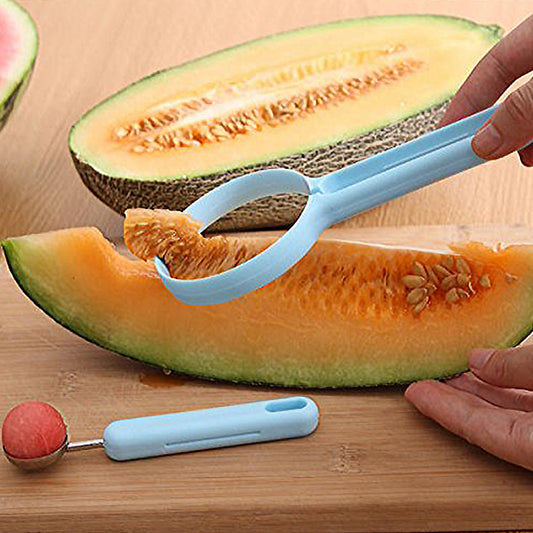 2 In 1 Kitchen Tool - Soft Fruit Peeler And Baller - Avocado Papaya Watermelon Honey Dew - Kitchen Gadget Tool (1 Pc)