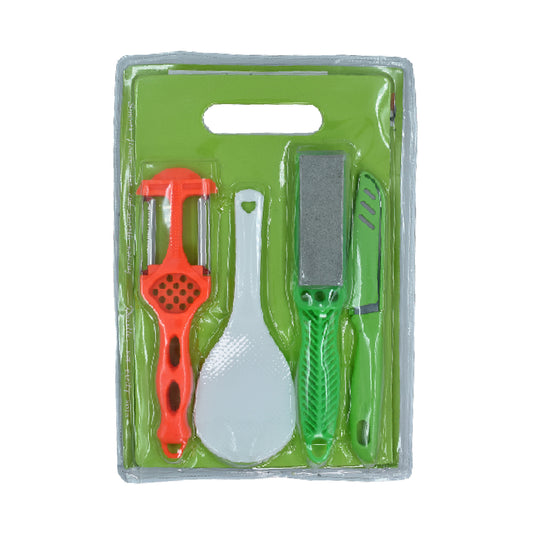 Plastic Chopping Board With Knife Set And Scissor And Wine Stainless Steel And Plastic Kitchen Item Multipurpose Cutting Vegetables