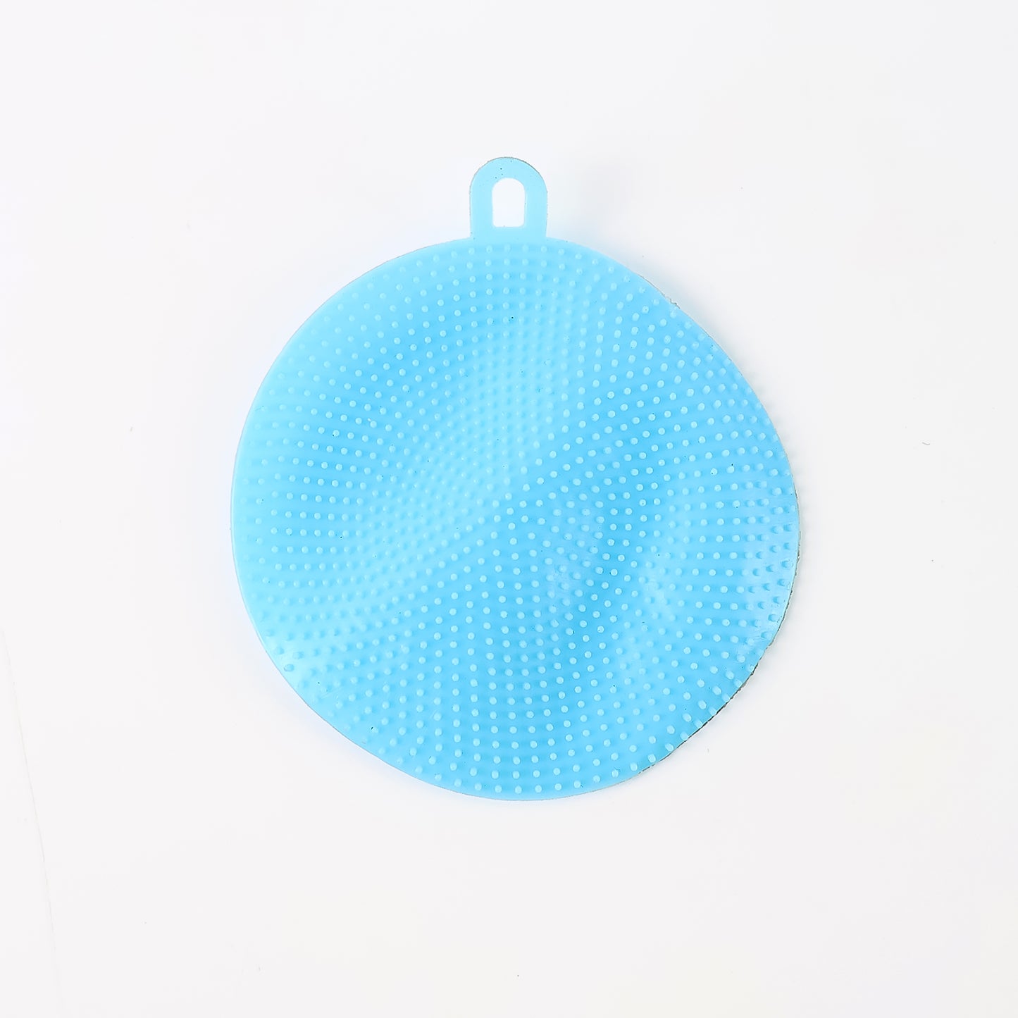 Sky Blue Silicone Dish Scrubber Sponge Mildew Free Non Stick Heat Resistant