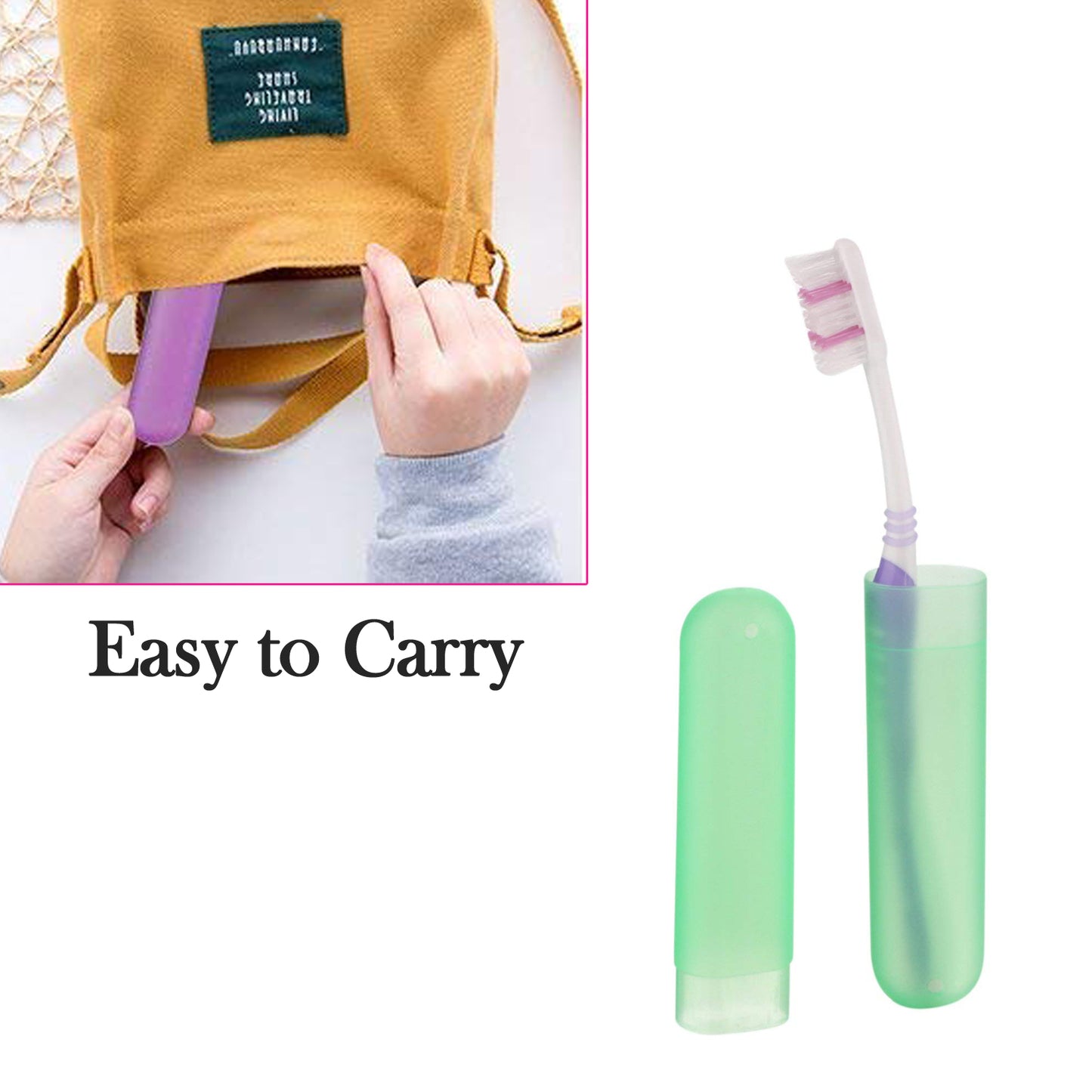 6pc Plastic Toothbrush Cover Anti Bacterial Toothbrush Container- Tooth Brush Travel Covers Case Holder Cases