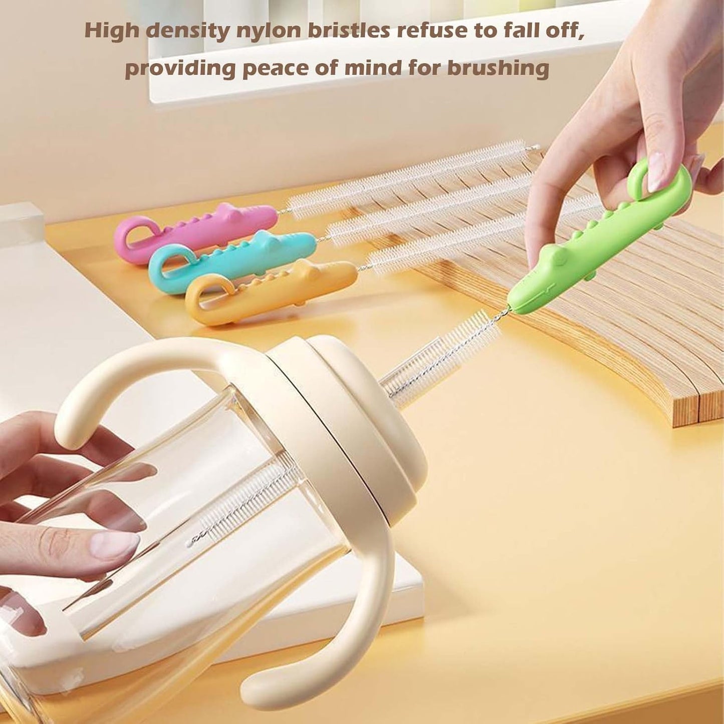 Bottle Spout Cleaning Brush With Ergonomic Handle (1 Pc  22 Cm Long)