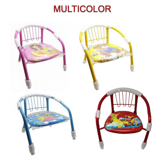 Multicolor Cartoon Design Baby Chair With Metal Backrest Frame  Sound Seated Soft Cushion For Kids  Toddlers (Moq - 4 Pcs)