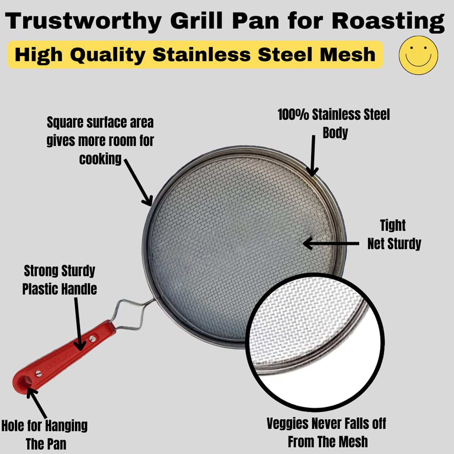 Steel Roaster Grill Jali For Papad Tandoor  Chapati Roast Use ( 1 Pc )