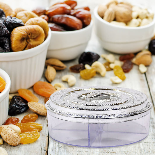 Round Smiley Multi Purpose 4 Compartment Box For Home  Kitchen Use