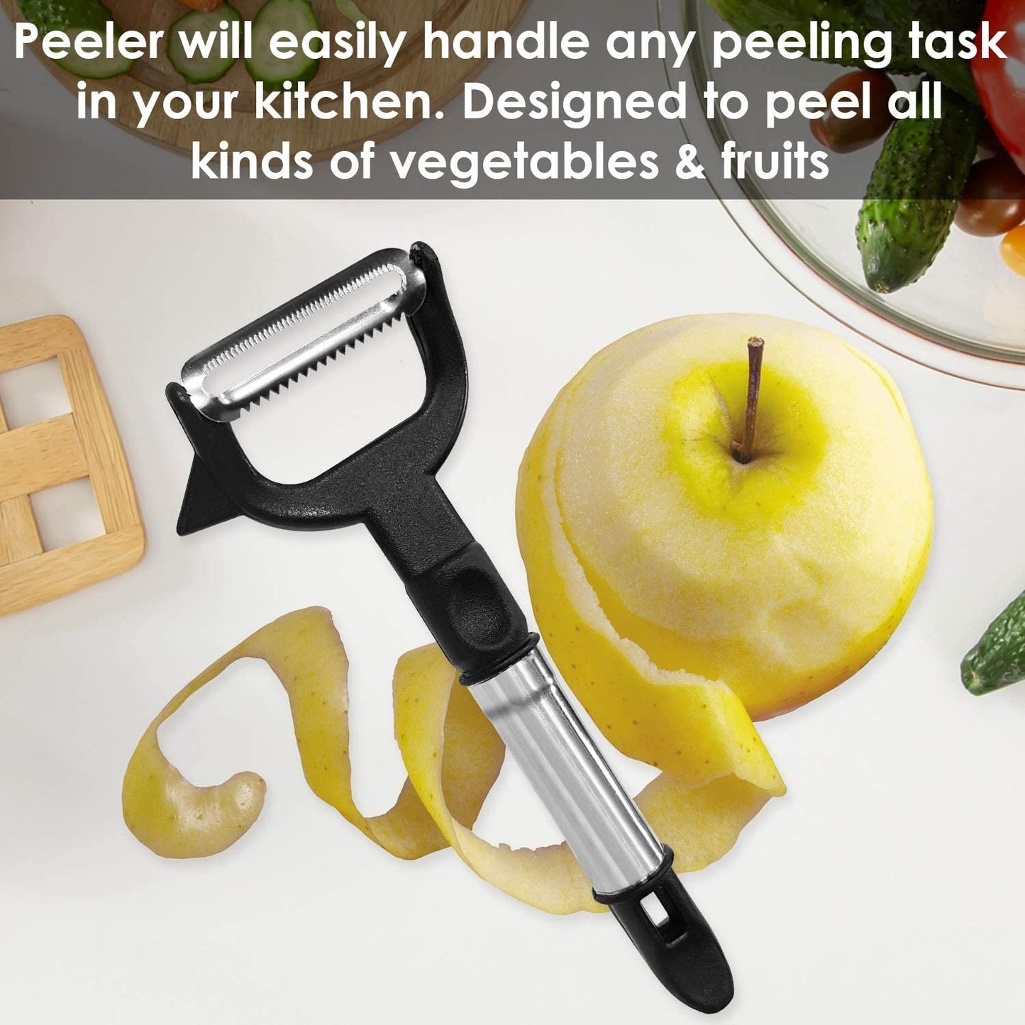 2-in-1 Double Julienne And Vegetable Peeler
