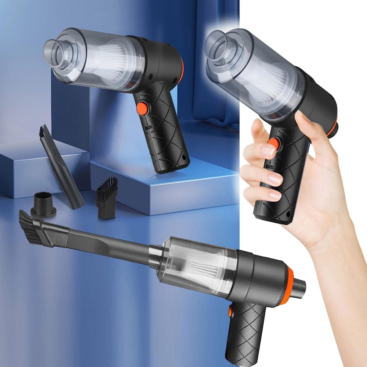 Vacuum Cleaner Dust Collection  2 In 1 Car Vacuum Cleaner High-power Handheld Wireless Vacuum Cleaner Home Car Dual-use Portable Usb Rechargeable Mini Car Vacuum For Vehicle Home And Office