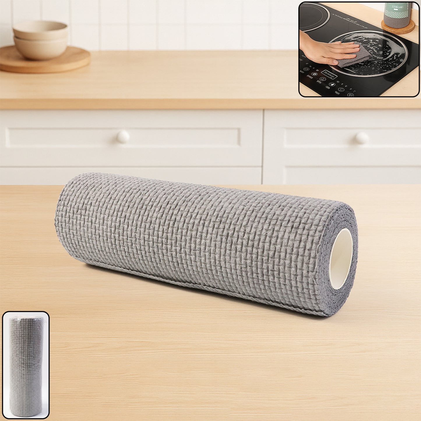 Disposable Kitchen Cleaning Cloth Roll  25 Sheets (23x19 Cm)