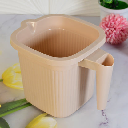 Plastic Square Bath Water Mug (1 Pc  1000 Ml  Mix Color)