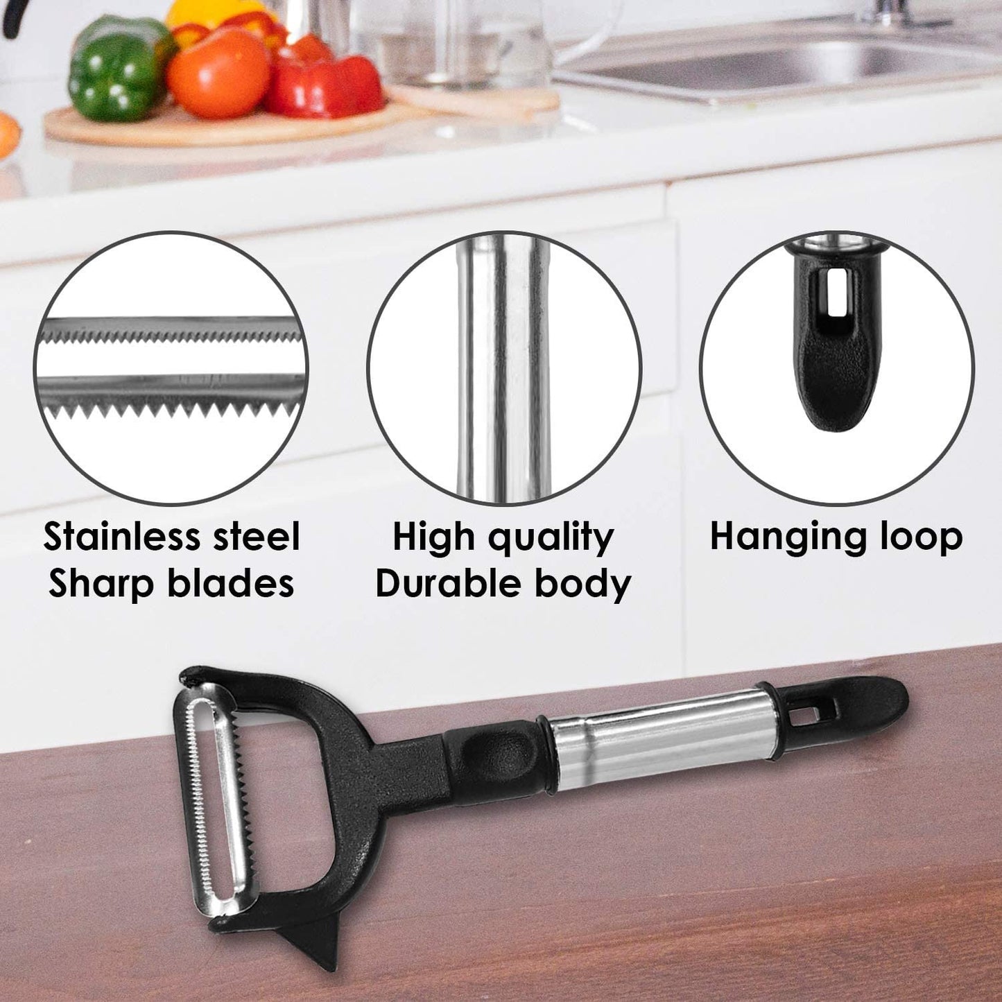 2-in-1 Double Julienne And Vegetable Peeler