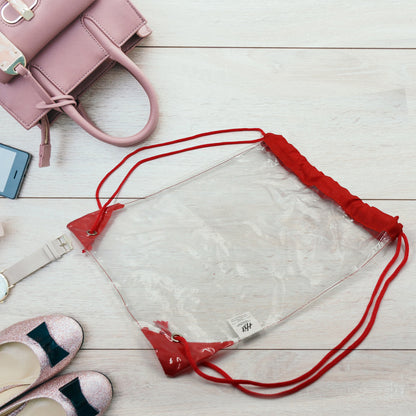 Plastic Waterproof Pouch Transparent Stadium Bags Clear String Bag For Gym Concert Travel Beach Swimming Sport